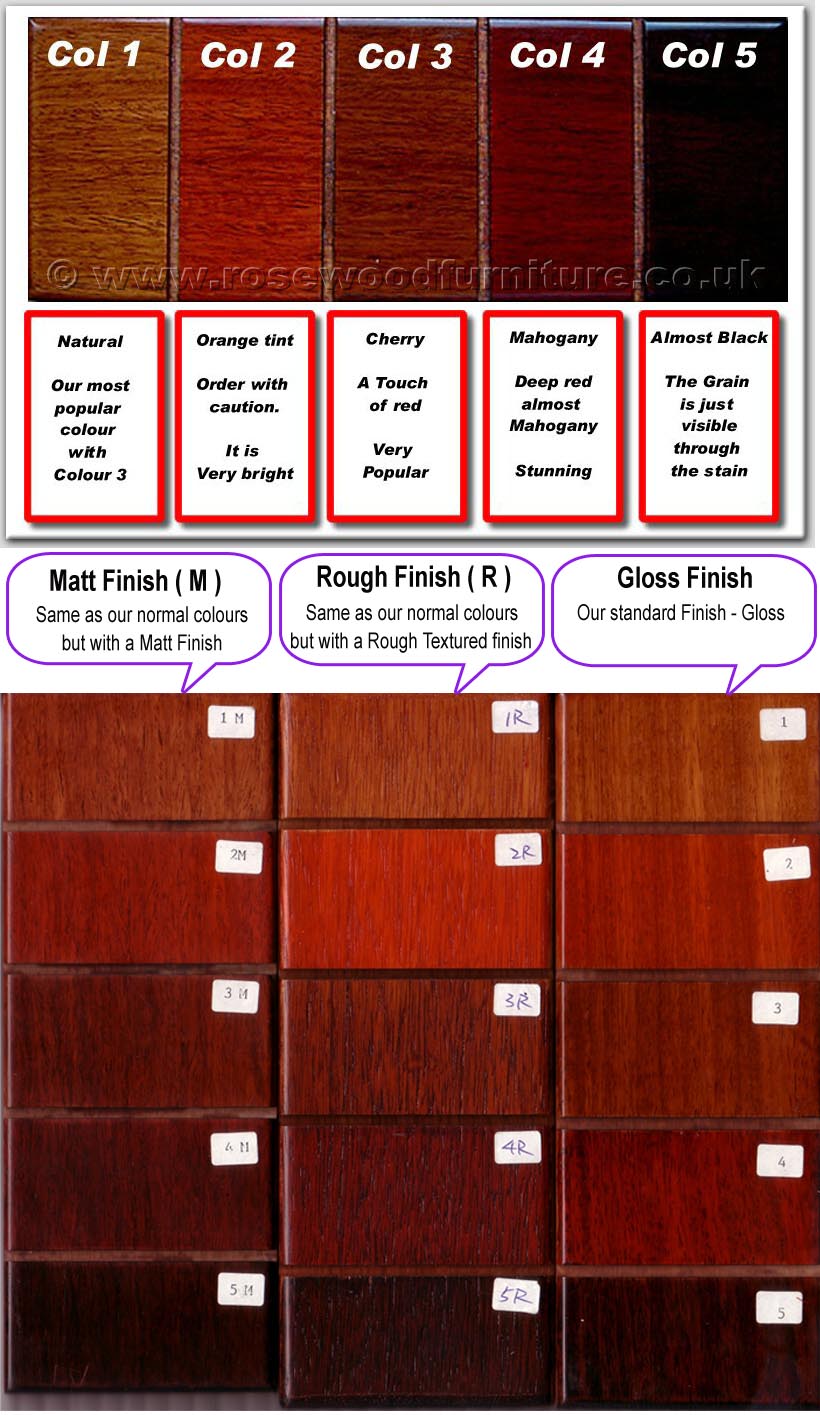 Rosewood shop colour furniture
