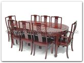 Product ff7055b -  Oval dining table f and b design with 2+6 chairs 