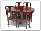 Product ff7301f -  Oval dining table french design with 4 chairs 