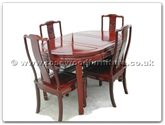 Product ff7301l -  Oval dining table longlife design with 4 chairs 