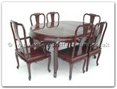 Product ff7302q -  Queen ann legs oval dining table with 2+4 chairs 
