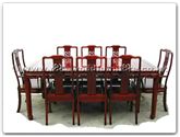 Product ff7306d -  Round corner dining table dragon design with 2+6 chairs 