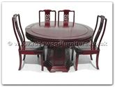 Product ff7307d -  Round dining table dragon design with 6 chairs 