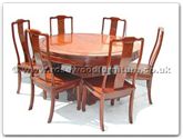 Product ff7307l -  Round dining table longlife design with 6 chairs 