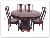 Product ff7507d -  Round dining table dragon design with 8 chairs 