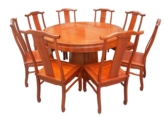 Product ff7507pn -  round dining table plain design w/8 ue style chairs 
