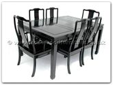 Product ff7605p -  Sq dining table plain design with 2+4 chairs 