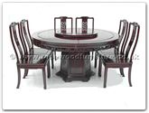 Product ff7607d -  Round corner dining table dragon design with 8 chairs and 30 inch lazy susan 