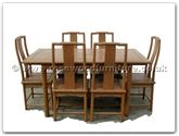 Product ffam58tab -  Ash wood ming style folding extension sq dining table with 6 chairs 