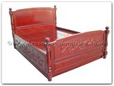 Product ffbwpbed -  Black wood poster bed with carved fore 54 inch with matress 