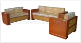 Product ffclbsofab -  Two seater sofa w/closed legs and fabric back 
