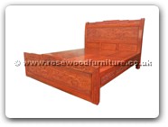 Product fffybed4d -  King size bed full carved w/4 drawers 