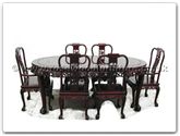 Product ffgt78tab -  Oval dining table grape design tiger legs with 2+4 chairs 