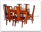 Product ffhfd021 -  Sq Dining Table Plain Design With 6 Side Chairs Table 