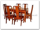Product ffhfd021 -  Sq Dining Table Plain Design With 6 Side Chairs Table 