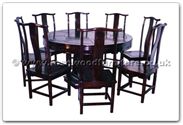 Product ffhfd028 -  Round Corner Dining Table Long life Design include Lazy Susan w 8 chairs 