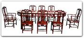 Product ffhfd037 -  Oval ru-yi Style Dining Table with 8 chairs 