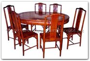 Product ffhfd064 -  Rosewood Dining table with bamboo design with 6 chairs 
