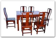 Product ffhfd069 -  Rosewood Sq Dining Table Ming Design with 6 chairs 
