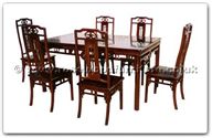 Product ffhfd071 -  Rosewood Sq Dining Table Western Design with 6 chairs 