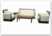Product ffhfl012 -  Rosewood Sofa Set Simple Design Leather Covering Excluding Cushion 