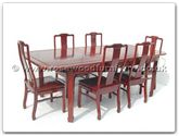 Product ffr99din -  Sliding top round corner dining table longlife design with 6 side chairs 