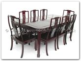 Product ffrd80tab -  Round corner dining table dragon design with 2+6 chairs 