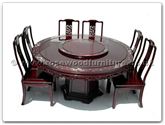 Product ffrdm60din -  Round corner dining table dragon design with m.o.p. and 30 inchlazy susan and 8 chairs 