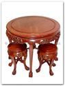 Product ffrdt36din -  Round table dragon design tiger legs with 4 stools 