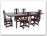 Product ffrmtabo -  Round Corner Ming Style Dining Table With 6 Chairs 