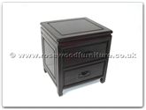 Product ffrwpside -  Bedside cabinet with 2 carved handle darwers 