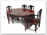 Product ffry62din -  Oval ru-yi style dining table with 2+4 chairs 