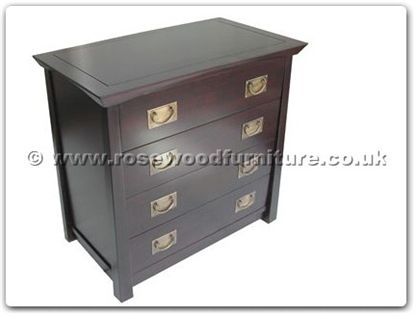 Rosewood Furniture Range  - ff121r16stche - Shinto style chest of 4 drawers