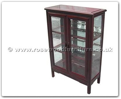 Rosewood Furniture Range  - ff123r35mgc - Ming style glass cabinet