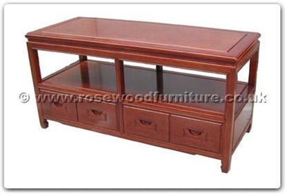 Rosewood Furniture Range  - ff130r2tv - T.v. cabinet with 2 drawers plain design