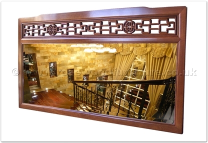 Rosewood Furniture Range  - ff156r17mir - Wooden frame bevel mirror key and round longlife design