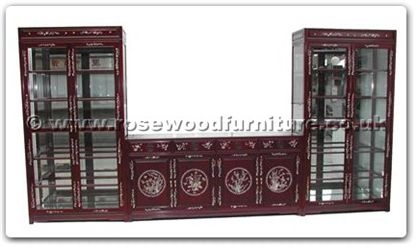 Rosewood Furniture Range  - ff15g15unit - Wall unit with m.o.p. set of 3