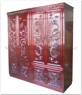 Rosewood Furniture Range  - ff160r3war - Wardrobe dragon design