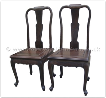 Rosewood Furniture Range  - ff18287bwc - Blackwood queen ann legs dining side chair
