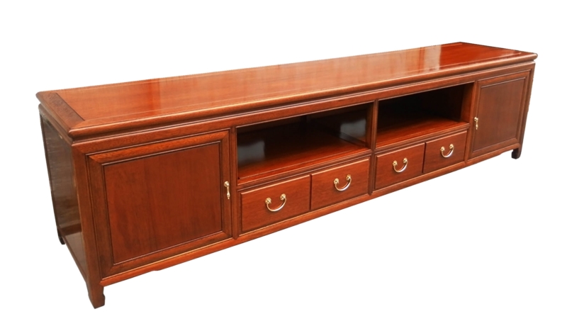 Rosewood Furniture Range  - ff209r9hfp - hi-fi cabinet plain design w/2 doors & 2 drawers