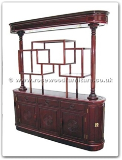 Rosewood Furniture Range  - ff22g35dis - Oval ends display unit longlife design with spot light