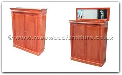 Rosewood Furniture Range  - ff31e17scab - Shoes cabinet with open mirror