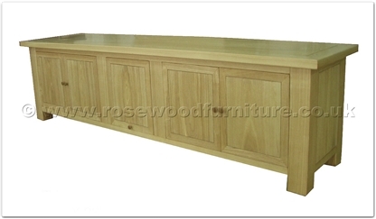 Rosewood Furniture Range  - ff32f30atv - Ashwood t.v. cabinet plain design 4 wooden doors and folding door