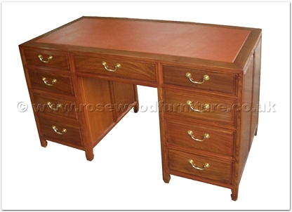 Rosewood Furniture Range  - ff34f27de - Leather top desk - 8 drawers plain design