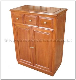 Rosewood Furniture Range  - ff41e1tv - T.v. cabinet plain design - 3 drawers and 2 doors