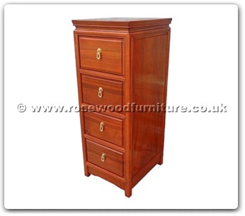 Rosewood Furniture Range  - ff52e15dvd - D.V.D cabinet plain design w/4 drawers