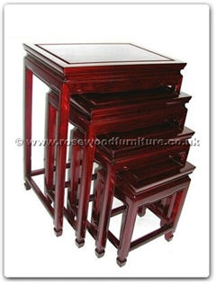 Rosewood Furniture Range  - ff7027 - Nest table plain design set of 4