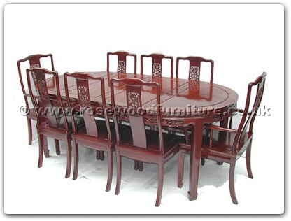 Rosewood Furniture Range  - ff7055b - Oval dining table f and b design with 2+6 chairs