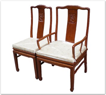 Rosewood Furniture Range  - ff7055fcs - Dining arm chair solid f and b design excluding cushion
