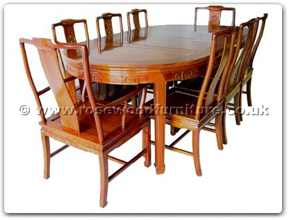 Rosewood Furniture Range  - ff7055l - Dining table Longlife design with 2 and 6 chairs